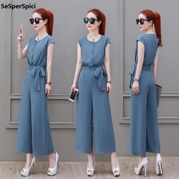 women's jumpsuits & rompers sesperspici 2021 elegant women jumpsuit o-neck sleeveless bow work wear slim playsuit solid ladies wide leg, Black;white
women's jumpsuits & rompers sesperspici 2021 elegant women jumpsuit o-neck sleeveless bow work wear slim playsuit solid ladies wide leg, Black;white