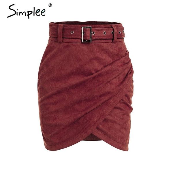 skirts simplee wrap suede women leather skirt high waist sashes solid mini autumn winter outwear pencil female 2021, Black
skirts simplee wrap suede women leather skirt high waist sashes solid mini autumn winter outwear pencil female 2021, Black