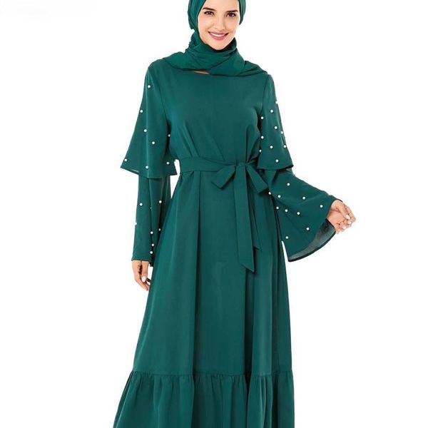 ethnic clothing middle eastern fashion dress beaded belt horn sleeve big swing muslim temperament go with dubai, Red
ethnic clothing middle eastern fashion dress beaded belt horn sleeve big swing muslim temperament go with dubai, Red