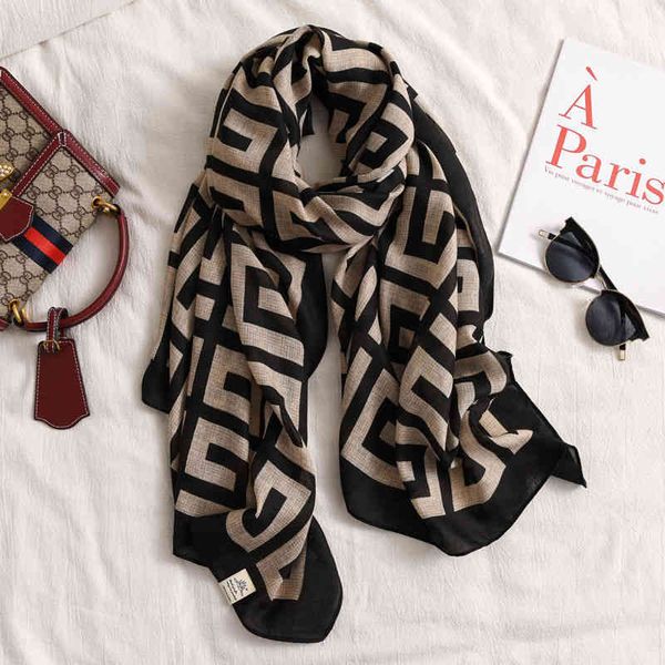fine scarf female version spring and autumn winter versatile cotton linen plaid silk scarf sunscreen shawl gift, Blue;gray
fine scarf female version spring and autumn winter versatile cotton linen plaid silk scarf sunscreen shawl gift, Blue;gray