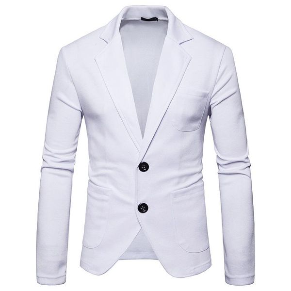 men's suits & blazers 2021 spring suit european size solid color casual 2 button single row slim fit small, White;black
men's suits & blazers 2021 spring suit european size solid color casual 2 button single row slim fit small, White;black