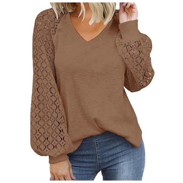 women's blouses & shirts lace clothes v neck long sleeve round vintage ladies pullover casual loose western style bottoming female t-sh, White
women's blouses & shirts lace clothes v neck long sleeve round vintage ladies pullover casual loose western style bottoming female t-sh, White