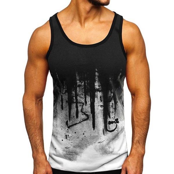 men' tank summer 2021 4 color vest beach casual vacation cool fashion punk hip hop anime fitness camo, White;black
men' tank summer 2021 4 color vest beach casual vacation cool fashion punk hip hop anime fitness camo, White;black