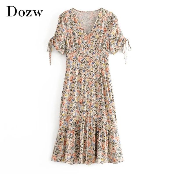 floral print elegant dress v neck short sleeve vintage women bow tie pleated beach midi vestido de mujer 210515, Black;gray
floral print elegant dress v neck short sleeve vintage women bow tie pleated beach midi vestido de mujer 210515, Black;gray