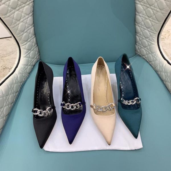 dress shoes 2021 women spring/autumn pumps mature crystal pointed toe high heels silk zapatos de mujer, Black
dress shoes 2021 women spring/autumn pumps mature crystal pointed toe high heels silk zapatos de mujer, Black