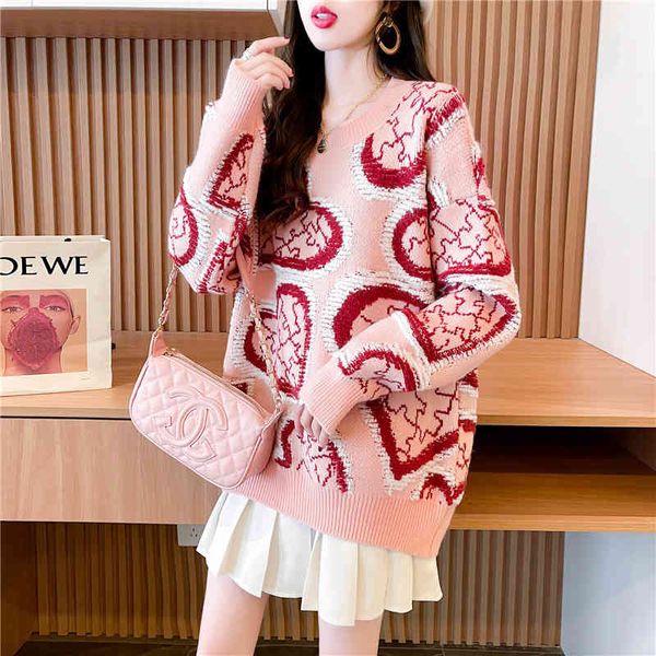sweater knit order minus 202121 korean slim jacquard pullover women's autumn lazy style loose design top, White;black
sweater knit order minus 202121 korean slim jacquard pullover women's autumn lazy style loose design top, White;black
