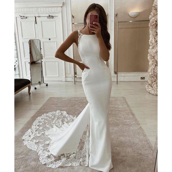 vintage scoop mermaid slim wedding dress backless custom bridal gowns formal vestidos de marriage long garden, White
vintage scoop mermaid slim wedding dress backless custom bridal gowns formal vestidos de marriage long garden, White