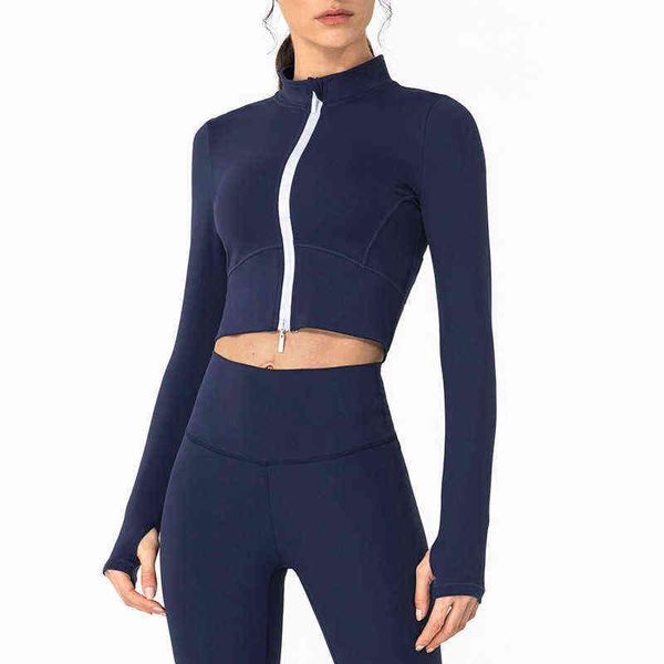 women's t-shirt airst nude yoga suit et long sleeve stand collar women's autumn and winter zipper sports running fitns suit, White
women's t-shirt airst nude yoga suit et long sleeve stand collar women's autumn and winter zipper sports running fitns suit, White