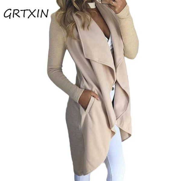 women's jackets autumn fashion women coats long cardigan irregular turn-down collar lady casual overcoat, Black;brown
women's jackets autumn fashion women coats long cardigan irregular turn-down collar lady casual overcoat, Black;brown