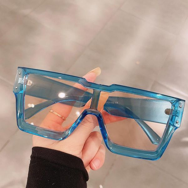 sunglasses vintage clear frame oversized square for women fashion brand blue green one peice sun glasses men retro big shade, White;black
sunglasses vintage clear frame oversized square for women fashion brand blue green one peice sun glasses men retro big shade, White;black
