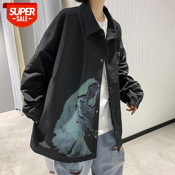 portrait print jacket men's korean style trendy casual loose lapel upper clothes #vt93, Black;brown
portrait print jacket men's korean style trendy casual loose lapel upper clothes #vt93, Black;brown