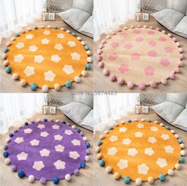 carpets cartoon children's room round blanket cute ball floor mat bedroom crawling thick plush
carpets cartoon children's room round blanket cute ball floor mat bedroom crawling thick plush