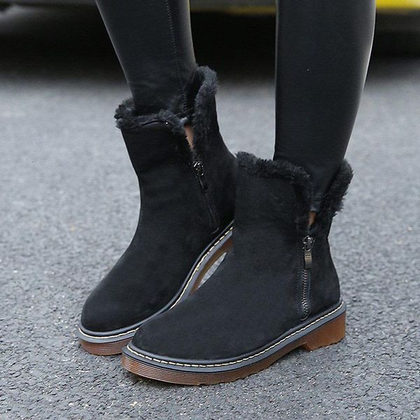 boots women fashion winter keep warm plush ankle woman ladies shoes zipper snow c1bv, Black
boots women fashion winter keep warm plush ankle woman ladies shoes zipper snow c1bv, Black