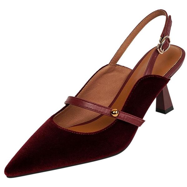 women's genuine leather velvet patchwork thin high heel pointed toe elegant ladies evening dress pumps retro female slim shoes, Black
women's genuine leather velvet patchwork thin high heel pointed toe elegant ladies evening dress pumps retro female slim shoes, Black