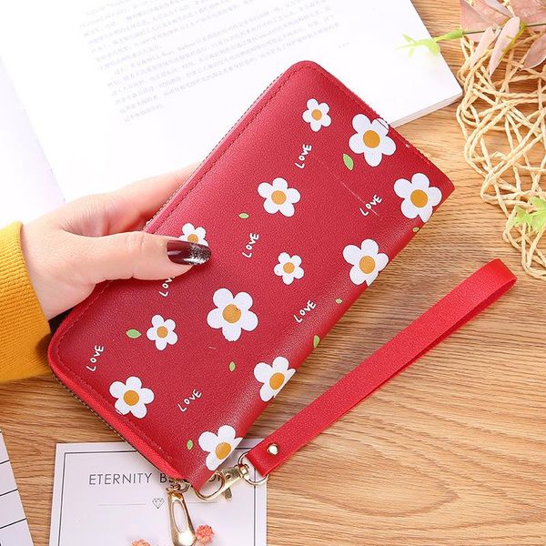 card holders wallet ladies long zipper 2021 fashion printing large-capacity student change mobile phone clutch, Brown;gray
card holders wallet ladies long zipper 2021 fashion printing large-capacity student change mobile phone clutch, Brown;gray