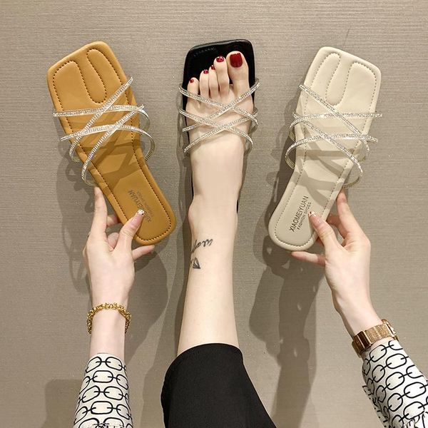 slippers summer women shoes fashion 2021 design rhinestone decoration flats flip flops beach shoe dress, Black
slippers summer women shoes fashion 2021 design rhinestone decoration flats flip flops beach shoe dress, Black