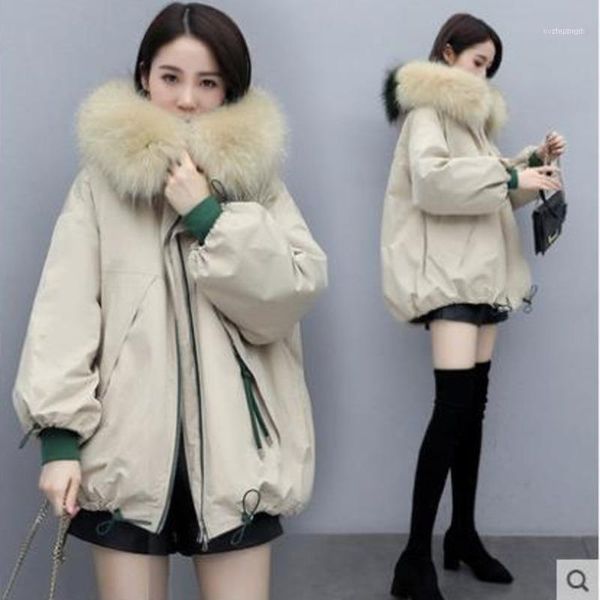 women's down & parkas winter women outwear cotton jacket casual female thicken warm faux fur hooded coat windprood pocket basic jackets, Black
women's down & parkas winter women outwear cotton jacket casual female thicken warm faux fur hooded coat windprood pocket basic jackets, Black