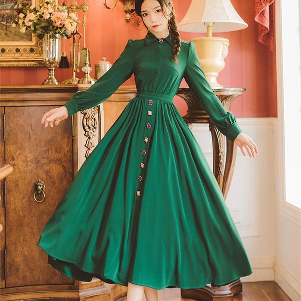 vintage fashion two piece set women 2021 spring green shirt full sleeve +high waist skirt mid-calf long dress women's tracksuits, Gray
vintage fashion two piece set women 2021 spring green shirt full sleeve +high waist skirt mid-calf long dress women's tracksuits, Gray