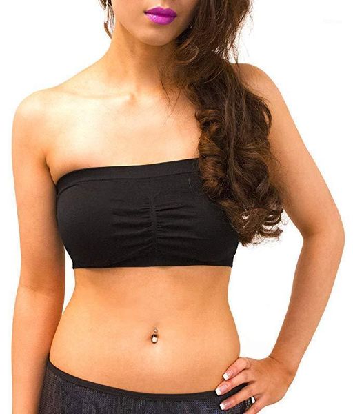summer solid color off shoulder bandeau cropped tube strapless bra ladies cotton slim camis bustiers & corsets, Black;white
summer solid color off shoulder bandeau cropped tube strapless bra ladies cotton slim camis bustiers & corsets, Black;white