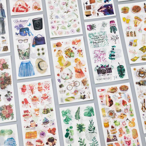 3 Sheets/pack Journey and Food Vintage Decorative Washi Stickers Scrapbooking Stick Label Diary Stationery Album Stickers
3 Sheets/pack Journey and Food Vintage Decorative Washi Stickers Scrapbooking Stick Label Diary Stationery Album Stickers