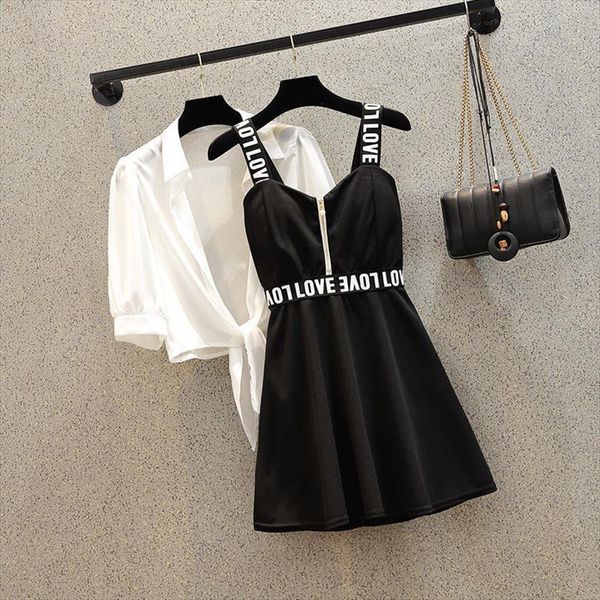 oversize black tank dress summer womens tracksuits suit fashion sun proof shirts letter print zipper fly overall two piece set, Gray
oversize black tank dress summer womens tracksuits suit fashion sun proof shirts letter print zipper fly overall two piece set, Gray