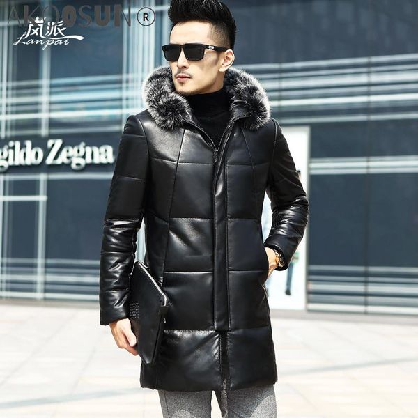 men's leather & faux akoosun genuine coat men real sheepskin jacket winter duck down warm fur collar jacketsl16003 lwl1080, Black
men's leather & faux akoosun genuine coat men real sheepskin jacket winter duck down warm fur collar jacketsl16003 lwl1080, Black