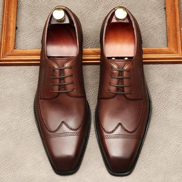 dress shoes fashion square toe man wingtip brogue genuine leather formal office oxfords men's wedding banquet flats mde168, Black
dress shoes fashion square toe man wingtip brogue genuine leather formal office oxfords men's wedding banquet flats mde168, Black