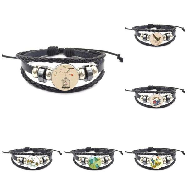 charm bracelets ej glaze birds to for girls gift vintage fashion glass black leather bracelet bangles jewelry handmade, Golden;silver
charm bracelets ej glaze birds to for girls gift vintage fashion glass black leather bracelet bangles jewelry handmade, Golden;silver