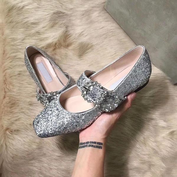 chaussures femme ins sequined mary janes flat loafers square toe zapatos de mujer big crystal buckle shoes woman sandals, Black
chaussures femme ins sequined mary janes flat loafers square toe zapatos de mujer big crystal buckle shoes woman sandals, Black