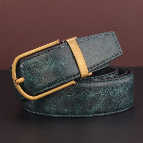 belts men belt personality pin buckle yellow waist strap genuine leather 3.3cm wide fancy vintage jeans, Black;brown
belts men belt personality pin buckle yellow waist strap genuine leather 3.3cm wide fancy vintage jeans, Black;brown