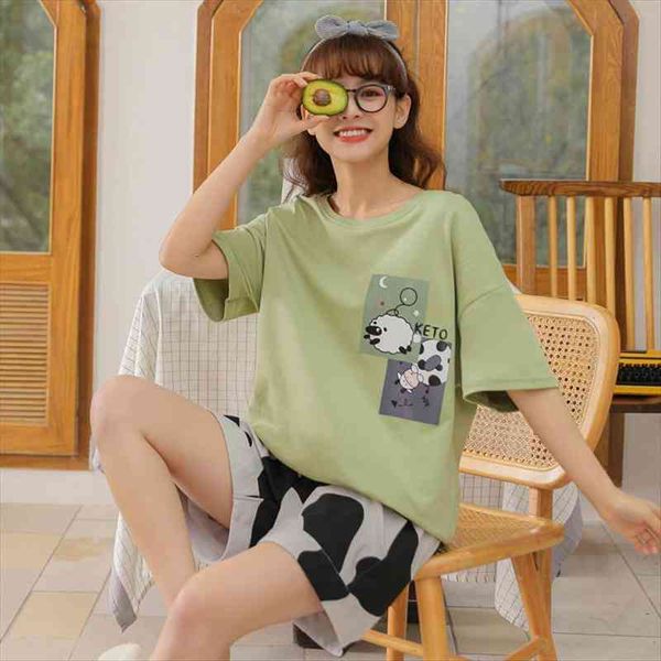 cute cow pajamas set womens sleepwears summer cotton home wear large size pijama women comfort sleepwear soft breathable nightwear pyjama, Black;red
cute cow pajamas set womens sleepwears summer cotton home wear large size pijama women comfort sleepwear soft breathable nightwear pyjama, Black;red