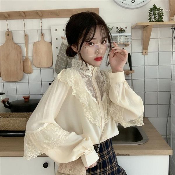 lace patchwork ruffles puff sleeve princess blouse women shirt fancy chemise femme chemisier blusa mujer camisa1, White
lace patchwork ruffles puff sleeve princess blouse women shirt fancy chemise femme chemisier blusa mujer camisa1, White