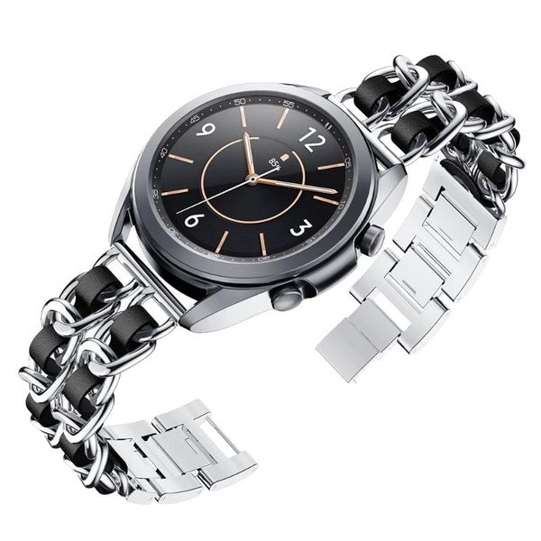 watch bands for samsung galaxy watch4 classic 46mm 42mm band stainless steel metal leather chain wristband 44mm 40mm bracelet, Black;brown
watch bands for samsung galaxy watch4 classic 46mm 42mm band stainless steel metal leather chain wristband 44mm 40mm bracelet, Black;brown