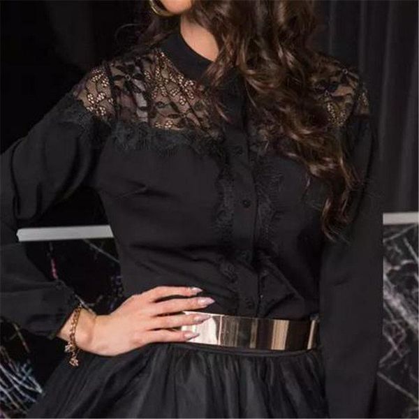 fashion womens and blouses long sleeve lace hollow shirt mesh black crew neck blouse 2021 office ladies clothes women's & shirts, White
fashion womens and blouses long sleeve lace hollow shirt mesh black crew neck blouse 2021 office ladies clothes women's & shirts, White