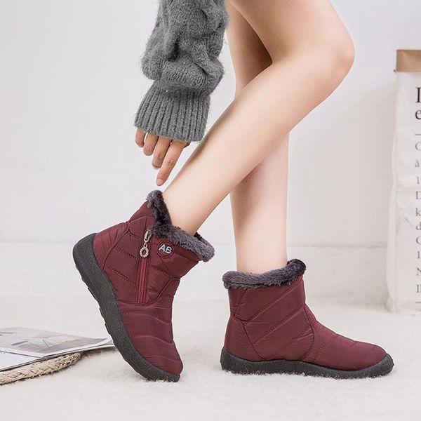 boots winter boot women ankle short bootie waterproof footwear slip-on shallow warm snow shoes buty female+shoes, Black
boots winter boot women ankle short bootie waterproof footwear slip-on shallow warm snow shoes buty female+shoes, Black