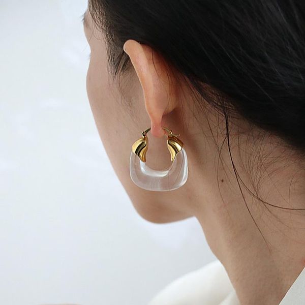 hoop & huggie minar transparent resin c shape earring for women exaggerated large thick acrylic geometric cute jewelry, Golden;silver
hoop & huggie minar transparent resin c shape earring for women exaggerated large thick acrylic geometric cute jewelry, Golden;silver