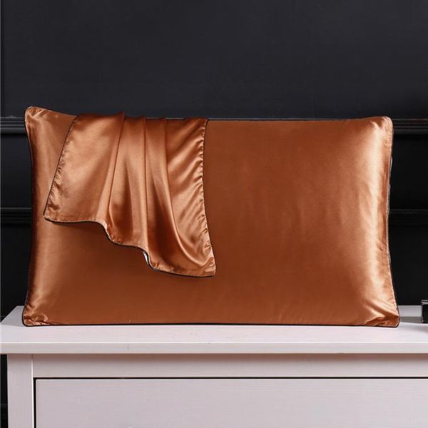 

cushion/decorative pillow 1/2pcs silk pillowcases mulberry case without zipper for hair and skin hypoallergenic poszewki na poduszki 48x74cm