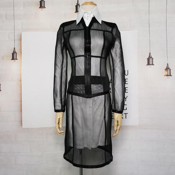 two piece dress women's three pieces clothing set cutout net mesh and skirt matching long white shirt
two piece dress women's three pieces clothing set cutout net mesh and skirt matching long white shirt