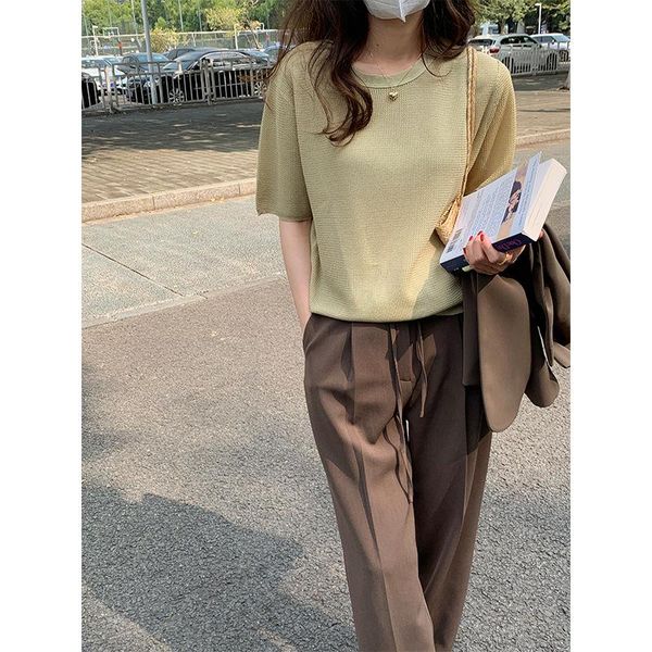 women's t-shirt xiaowang allo fu 2021 korea dongdamen solid color basic short sleeve urban leisure pullover 235, White
women's t-shirt xiaowang allo fu 2021 korea dongdamen solid color basic short sleeve urban leisure pullover 235, White