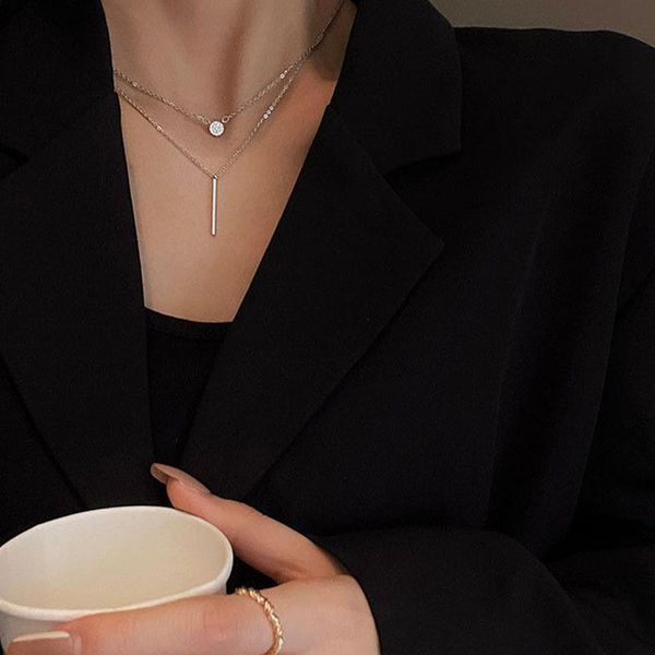 chains silver color double layer women's neck chain round shiny full zircon long pendant choker necklace gift girl fashion accessories
chains silver color double layer women's neck chain round shiny full zircon long pendant choker necklace gift girl fashion accessories