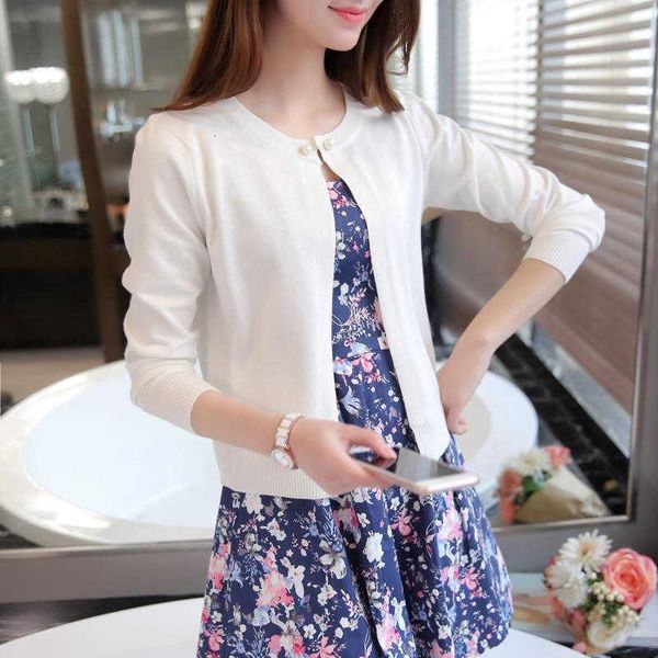 women's sweaters elegant solid office ladies style knit basic long sleeve woman cardigans o-neck short female sweater with one button f, White;black
women's sweaters elegant solid office ladies style knit basic long sleeve woman cardigans o-neck short female sweater with one button f, White;black