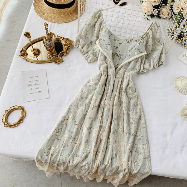 dresses 2021 summer fairy women french style vintage sweet medium - long v-neck pleated floral short-sleeved, Black;gray
dresses 2021 summer fairy women french style vintage sweet medium - long v-neck pleated floral short-sleeved, Black;gray