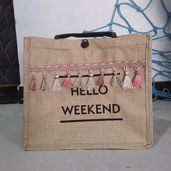 evening bags 2021 summer women's handbag fresh large-capacity linen tassel korean version of wild simple handle bag tote for woman
evening bags 2021 summer women's handbag fresh large-capacity linen tassel korean version of wild simple handle bag tote for woman