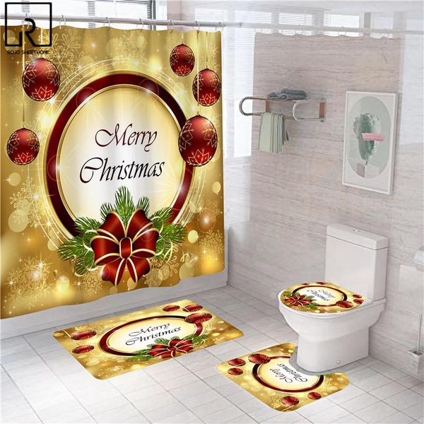 shower curtains golden christmas balls polyester curtain set 1/3/4 pcs bathroom bath mat toilet rugs soft carpet home accessories
shower curtains golden christmas balls polyester curtain set 1/3/4 pcs bathroom bath mat toilet rugs soft carpet home accessories