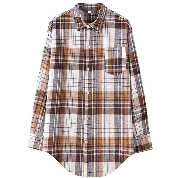 women's blouses & shirts 2021 spring women blouse cotton long sleeve plaid shirt fashion large size slim vintage casual blusas, White
women's blouses & shirts 2021 spring women blouse cotton long sleeve plaid shirt fashion large size slim vintage casual blusas, White