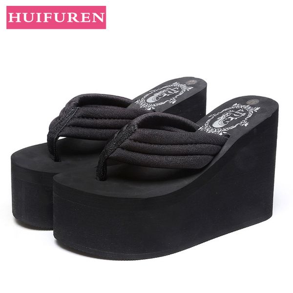 women beach flip flops soft eva slippers 2020 summer platform shoes woman super high heels female fashion slides wedges sandals, Black
women beach flip flops soft eva slippers 2020 summer platform shoes woman super high heels female fashion slides wedges sandals, Black