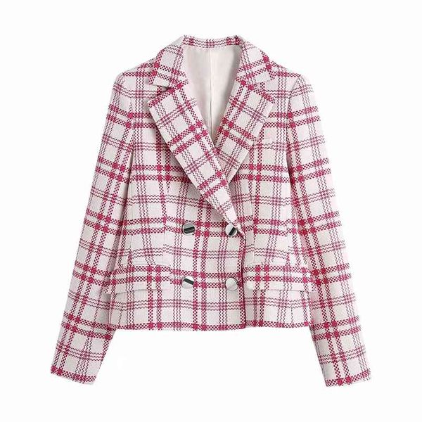 za women fashion double breasted casual red and white tweed blazer coat female business work office lady plus size 210531, White;black
za women fashion double breasted casual red and white tweed blazer coat female business work office lady plus size 210531, White;black