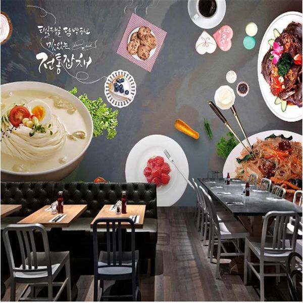 korean restaurant for pot and barbecue background industrial decor mural wallpaper wallpapers