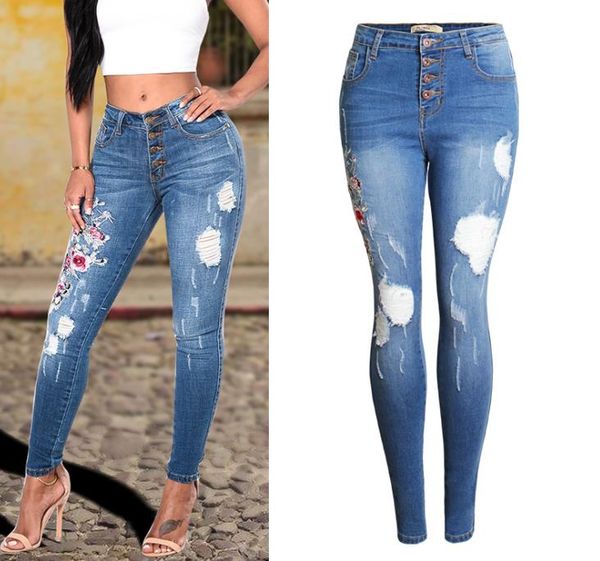 women's jeans 2021 spring/summer european and american ripped style women's stretch slim -high waist embroidered women, Blue
women's jeans 2021 spring/summer european and american ripped style women's stretch slim -high waist embroidered women, Blue
