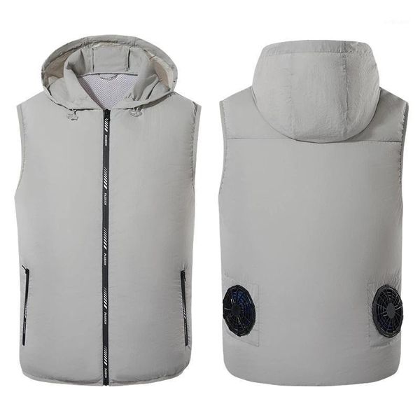men's vests men summer air conditioning clothing fan cooling vest usb charging sport man outdoor hood, Black;white
men's vests men summer air conditioning clothing fan cooling vest usb charging sport man outdoor hood, Black;white
